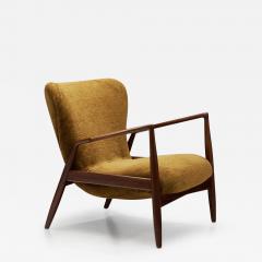Ib Kofod Larsen Ib Kofod Larsen S len Chair with Upholstered Seat for OPE M bler Sweden 1950s - 3036207