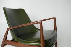 Ib Kofod Larsen Ib Kofod Larsen S len Seal Lounge Chair for OPE Afromosia Moss Leather - 4814048