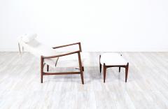 Ib Kofod Larsen Ib Kofod Larsen Sculptural Reclining Lounge Chair with Ottoman for Selig - 3257979