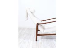 Ib Kofod Larsen Ib Kofod Larsen Sculptural Reclining Lounge Chair with Ottoman for Selig - 3257984