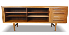 Ib Kofod Larsen Ib Kofod Larsen Teak Credenza with Tambour doors - 4400005