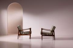 Ib Kofod Larsen Ib Kofod Larsen pair of Canditate easy chairs Denmark 1950s - 4396450