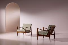Ib Kofod Larsen Ib Kofod Larsen pair of Canditate easy chairs Denmark 1950s - 4396470