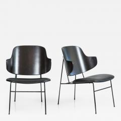 Ib Kofod Larsen Kofod Larsen Black Penguin Chairs - 385510