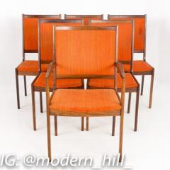 Ib Kofod Larsen Kofod Larsen Mid Century Rosewood Highback Dining Chairs Set of 6 - 3369773