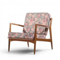 Ib Kofod Larsen Kofod Larsen for Selig Mid Century Danish Walnut Lounge Chair - 4569314
