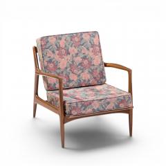 Ib Kofod Larsen Kofod Larsen for Selig Mid Century Danish Walnut Lounge Chair - 4569318