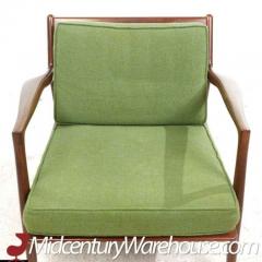 Ib Kofod Larsen Kofod Larsen for Selig Mid Century Danish Walnut Lounge Chairs Pair - 3319049