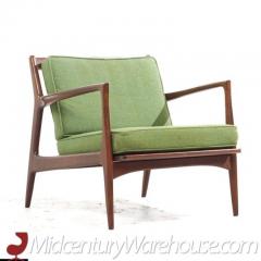 Ib Kofod Larsen Kofod Larsen for Selig Mid Century Danish Walnut Lounge Chairs Pair - 3319097