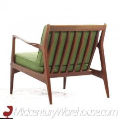 Ib Kofod Larsen Kofod Larsen for Selig Mid Century Danish Walnut Lounge Chairs Pair - 3319108