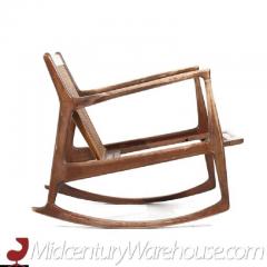 Ib Kofod Larsen Kofod Larsen for Selig Mid Century Danish Walnut Rocking Lounge Chair - 3426776