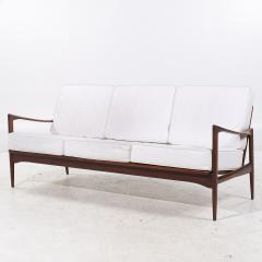 Ib Kofod Larsen Kofod Larsen for Selig Mid Century Danish Walnut Sofa - 3829435
