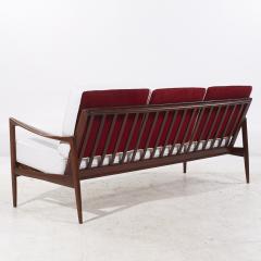 Ib Kofod Larsen Kofod Larsen for Selig Mid Century Danish Walnut Sofa - 3829436