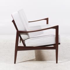 Ib Kofod Larsen Kofod Larsen for Selig Mid Century Danish Walnut Sofa - 3829439