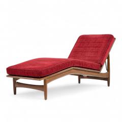 Ib Kofod Larsen Kofod Larsen for Selig Mid Century Walnut Chaise Lounge Chair - 4411153