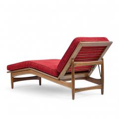 Ib Kofod Larsen Kofod Larsen for Selig Mid Century Walnut Chaise Lounge Chair - 4411155
