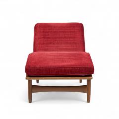 Ib Kofod Larsen Kofod Larsen for Selig Mid Century Walnut Chaise Lounge Chair - 4411156