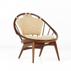 Ib Kofod Larsen Kofod Larsen for Selig Mid Century Walnut Peacock Chair - 3694794