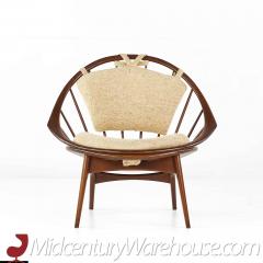 Ib Kofod Larsen Kofod Larsen for Selig Mid Century Walnut Peacock Chair - 3694796