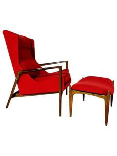 Ib Kofod Larsen Lounge Chair and Ottoman Denmark 1960 - 4217991