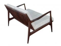 Ib Kofod Larsen Mid Century Modern Danish Walnut Sofa Love Seat or Settee by Kofod Larsen Selig - 3992437
