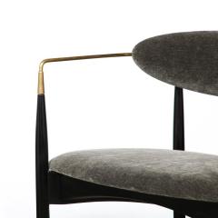 Ib Kofod Larsen Mid Century Modernist Chair in Walnut with Brass Arms by Kofod Larsen - 3352237