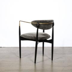 Ib Kofod Larsen Mid Century Modernist Chair in Walnut with Brass Arms by Kofod Larsen - 3352265