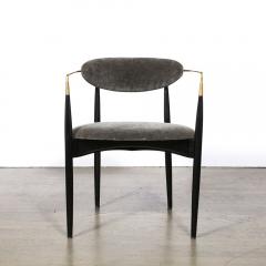 Ib Kofod Larsen Mid Century Modernist Chair in Walnut with Brass Arms by Kofod Larsen - 3819293