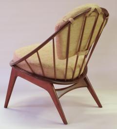 Ib Kofod Larsen Mod Pair of Danish Modern Walnut Hoop Chairs by Ib Kofod Larsen - 246099