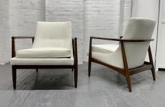 Ib Kofod Larsen Pair Mid Century Modern Sculptural Lounge Chairs style of IB Kofod Larsen - 1923971