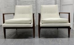 Ib Kofod Larsen Pair Mid Century Modern Sculptural Lounge Chairs style of IB Kofod Larsen - 1923973