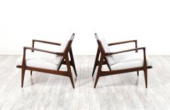 Ib Kofod Larsen Pair of Danish Modern Sculpted Lounge Chairs by Ib Kofod Larsen - 2928022