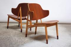 Ib Kofod Larsen Pair of Danish Sculptural Shell Chairs by Ib Kofod Larsen in Teak and Beech - 877619