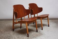 Ib Kofod Larsen Pair of Danish Sculptural Shell Chairs by Ib Kofod Larsen in Teak and Beech - 877626