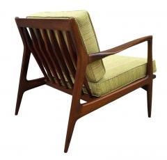 Ib Kofod Larsen Pair of Mid Century Danish Modern IB Kofod Larsen Lounge Chairs in Walnut - 2059034