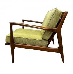 Ib Kofod Larsen Pair of Mid Century Danish Modern IB Kofod Larsen Lounge Chairs in Walnut - 2059036