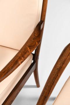 Ib Kofod Larsen Pair of Sams Easy Chairs in Rosewood Leather by Ib Kofod Larsen 1950s - 4615267