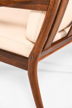 Ib Kofod Larsen Pair of Sams Easy Chairs in Rosewood Leather by Ib Kofod Larsen 1950s - 4615269