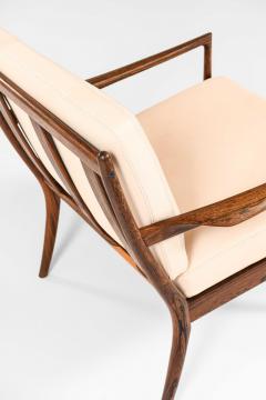 Ib Kofod Larsen Pair of Sams Easy Chairs in Rosewood Leather by Ib Kofod Larsen 1950s - 4615288