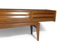 Ib Kofod Larsen Rare Scandinavian Low Teak Sideboard Media Credenza on Sculptural Legs - 3987917