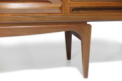 Ib Kofod Larsen Rare Scandinavian Low Teak Sideboard Media Credenza on Sculptural Legs - 3987918