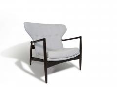 Ib Kofod Larsen Restored IB Kofod Larsen Highback Lounge Chair and Ottoman in New Fabric - 4748000