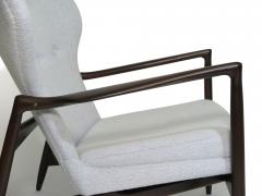 Ib Kofod Larsen Restored IB Kofod Larsen Highback Lounge Chair and Ottoman in New Fabric - 4748002