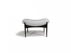 Ib Kofod Larsen Restored IB Kofod Larsen Highback Lounge Chair and Ottoman in New Fabric - 4748003