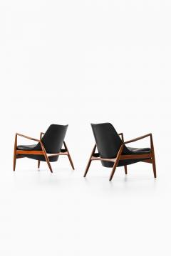 Ib Kofod Larsen S len Easy Chairs in Leather and Teak by Ib Kofod Larsen 1950s - 4758876