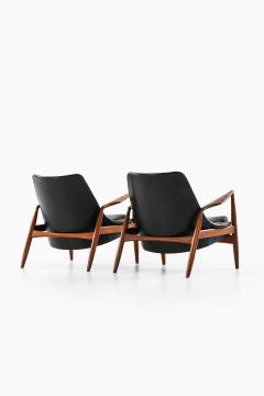 Ib Kofod Larsen S len Easy Chairs in Leather and Teak by Ib Kofod Larsen 1950s - 4758878