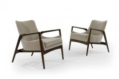 Ib Kofod Larsen Scandinavian Modern Easy Lounge Chairs by Ib Kofod Larsen 1950s - 764958