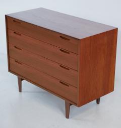 Ib Kofod Larsen Scandinavian Modern Four Drawer Teak Vanity Dresser by Ib Kofod Larsen - 4086931