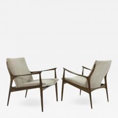 Ib Kofod Larsen Scandinavian Modern Lounge Chairs by Ib Kofod Larsen in Mohair - 982626