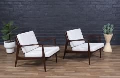 Ib Kofod Larsen Sculpted Lounge Chairs by Ib Kofod Larsen for Selig - 3943443